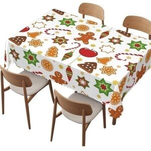 Ambesonne gingerbread man rectangle, tablecloth
